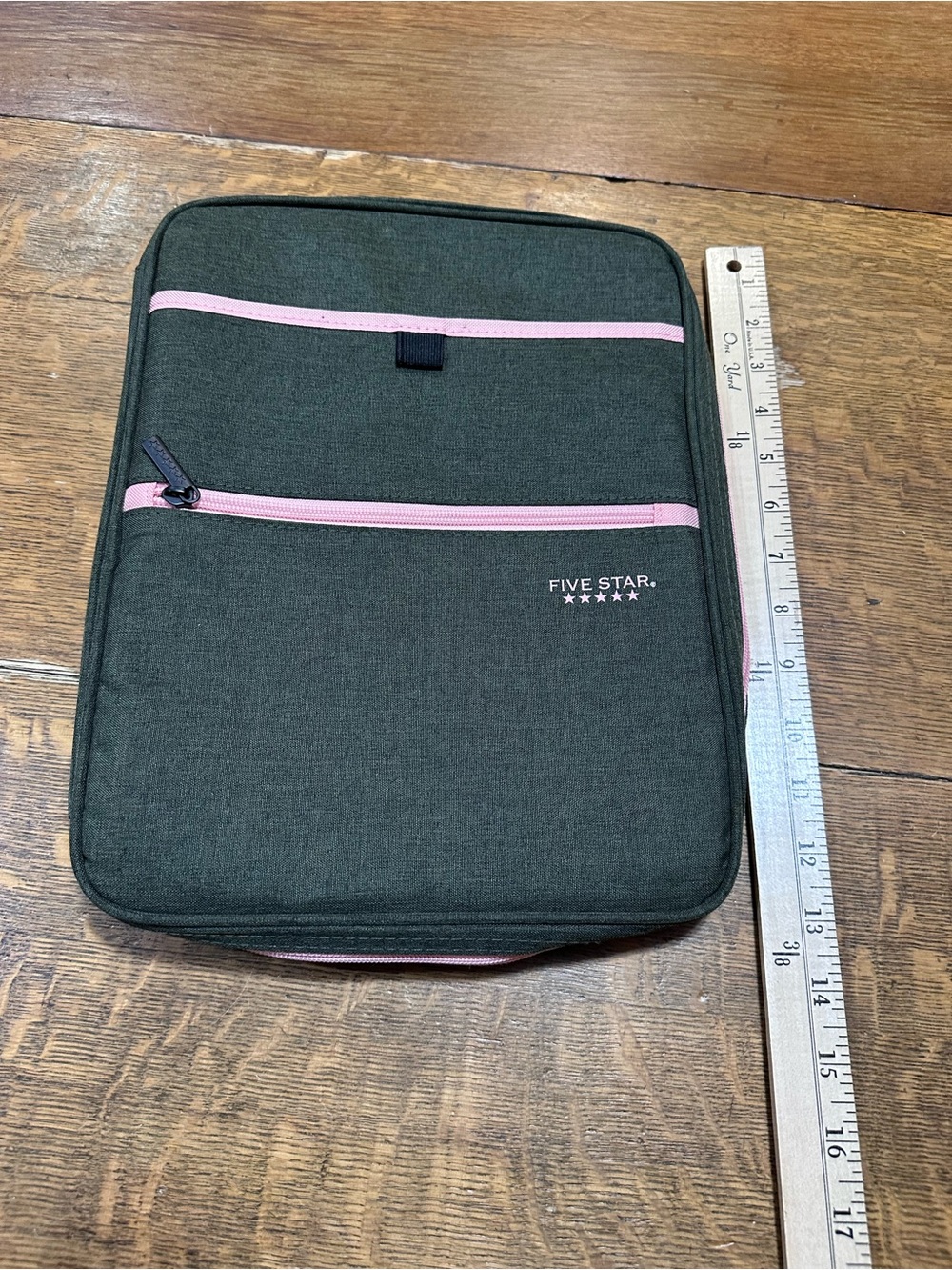 Five Star Accessory Pouch with Pink Accents